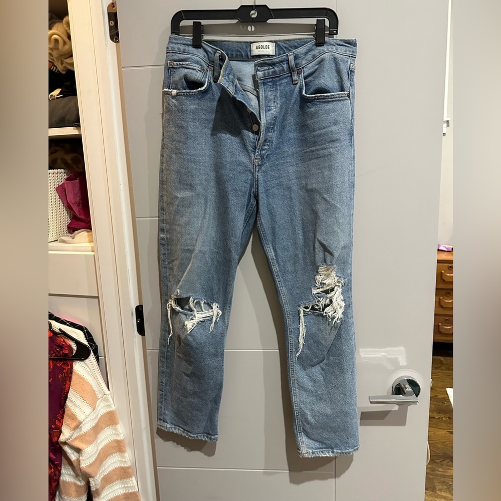 agolde riley high rise jeans